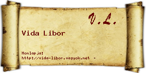 Vida Libor névjegykártya